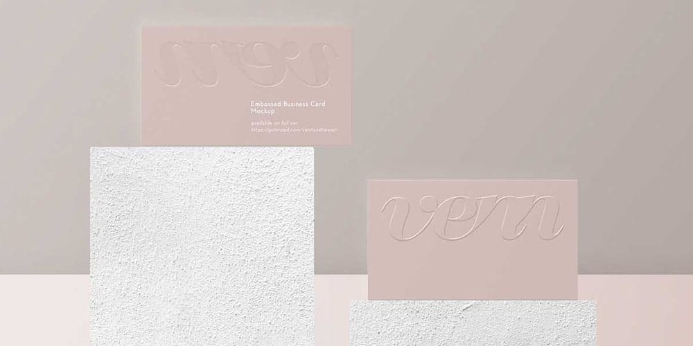 100+ Free Business Card Mockups PSD 525 Debossed Business Card Mockup