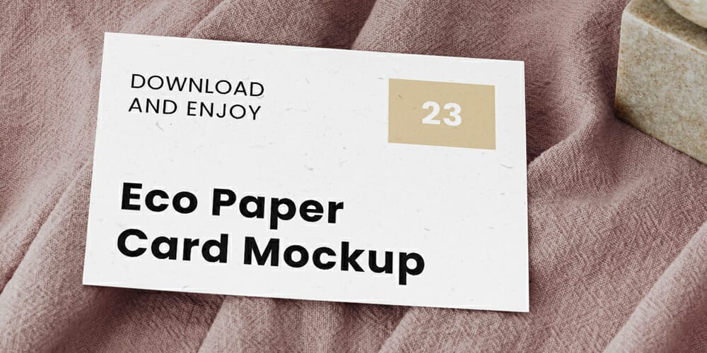 Eco Horizontal Business Card Mockup