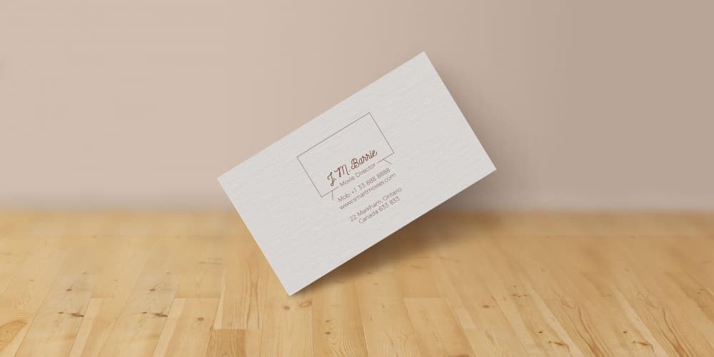 100+ Free Business Card Mockups PSD 1055 Extremely Simple Business Card Mockup