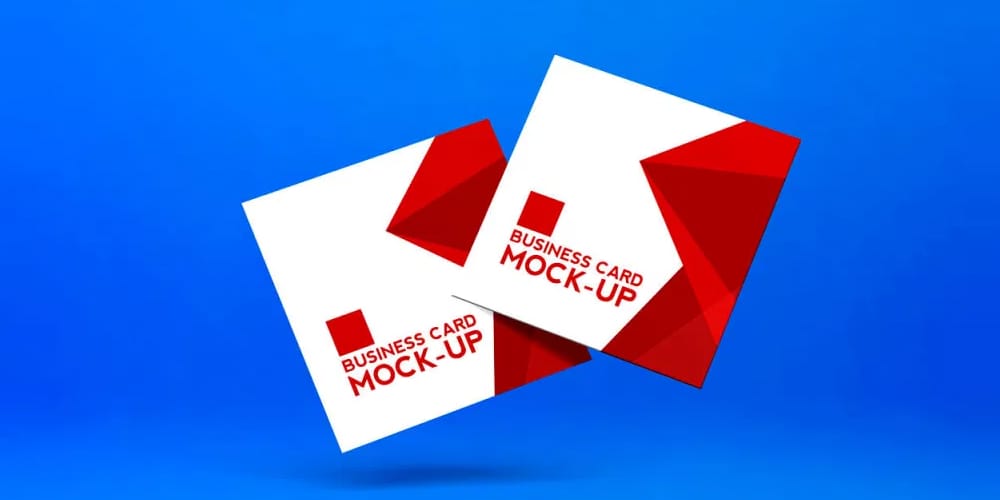 100+ Free Business Card Mockups PSD 400 Falling Square Business Card Mockup