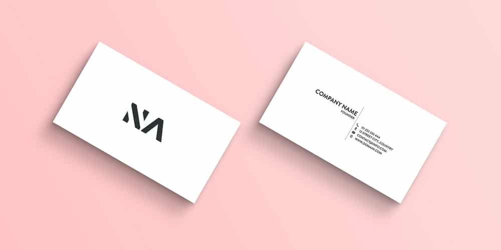 100+ Free Business Card Mockups PSD 683 Flat Minimal Business Card Mockup PSD