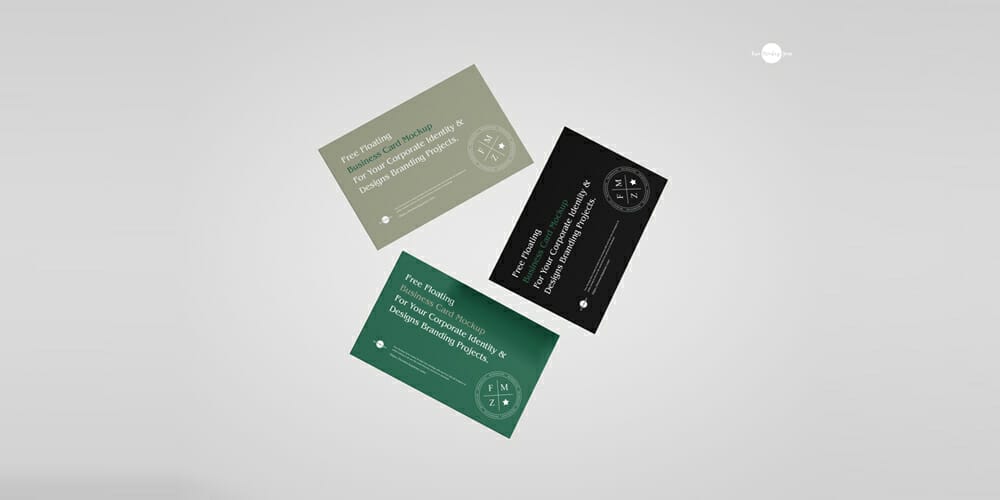 Floating Business Card Mockup