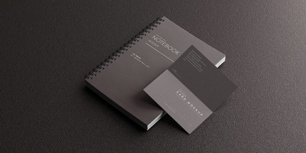 Folded Business Card Mockup