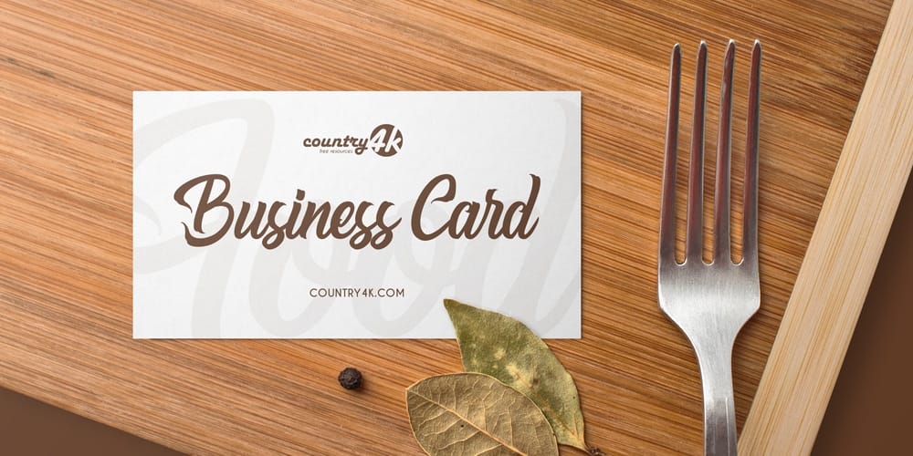 100+ Free Business Card Mockups PSD 444 Food Business Card MockUp