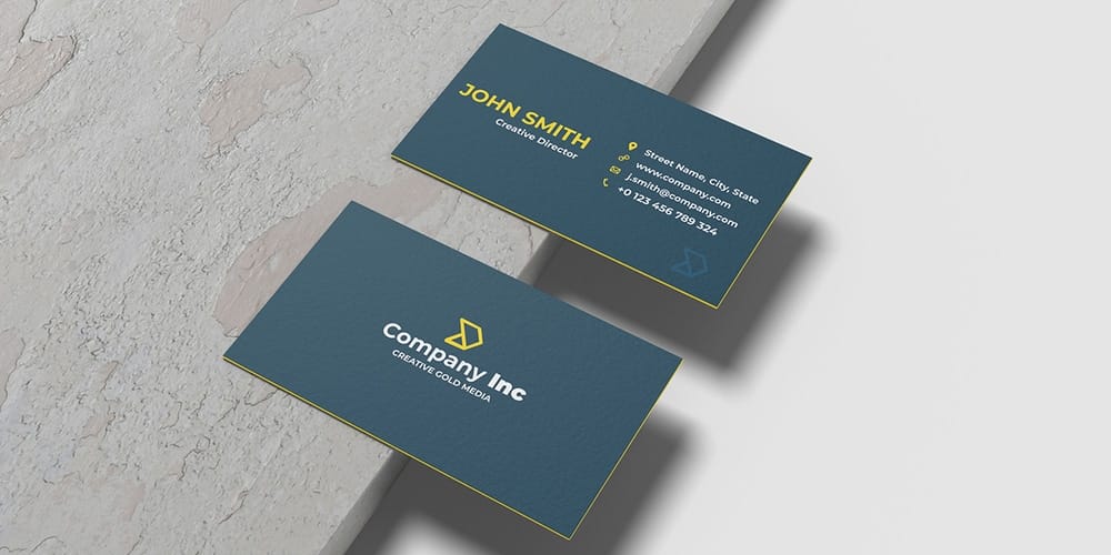 Free Minimalist Business Card Mockup