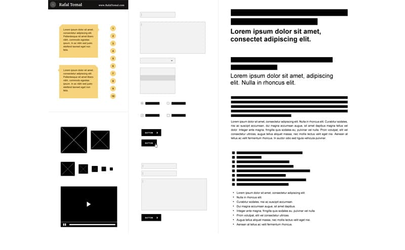 Free Photoshop Wireframe Kit PSD