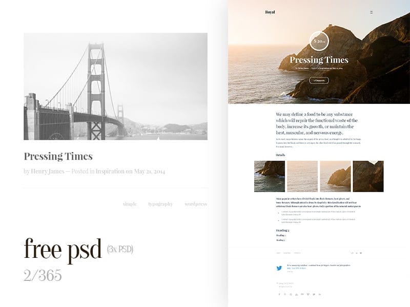 Free Web Design Template PSD