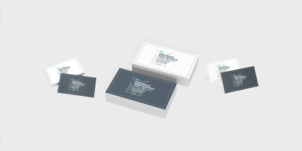 Front Back Business Card Design Mockup