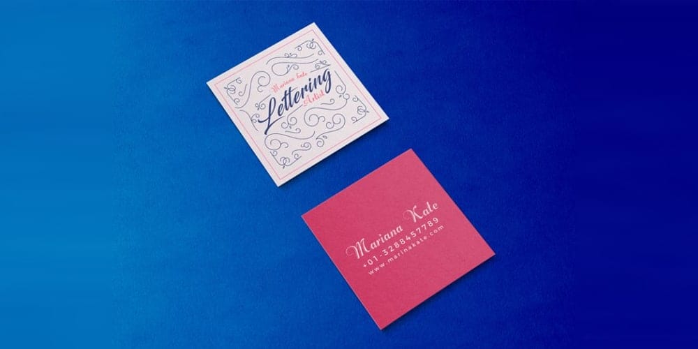 100+ Free Business Card Mockups PSD 673 Front and Back Square Business Card Mockup PSD