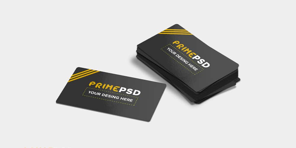 Glossy Business Card Mockup