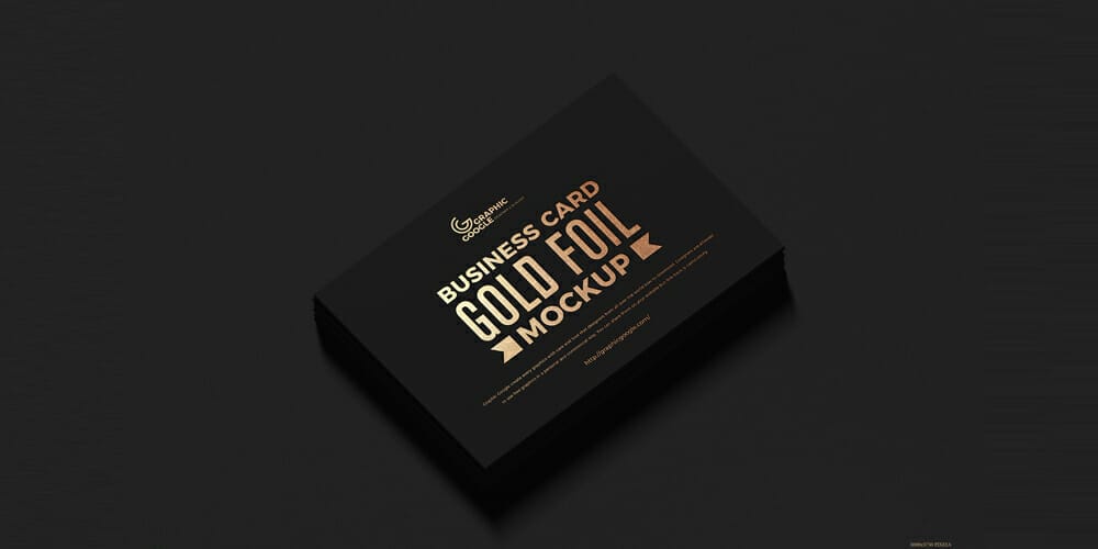 Gold Foil Business Card Mockup