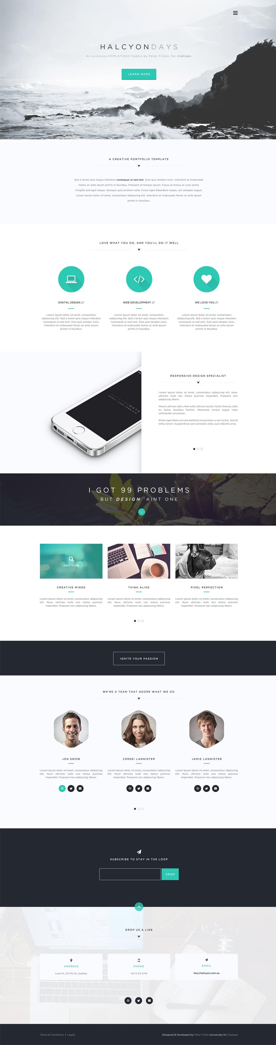 Halcyon Days Website PSD