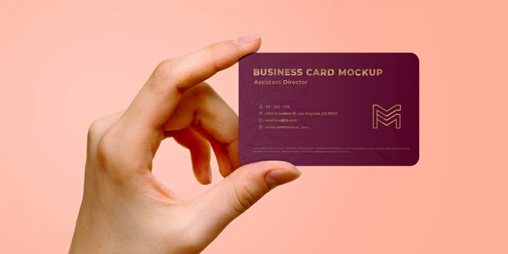 Hand Holding Card Mockup