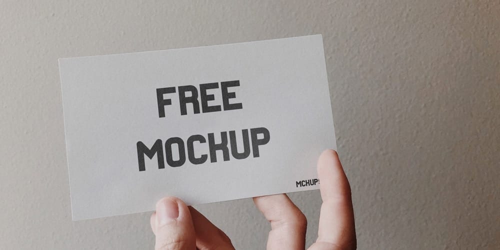 100+ Free Business Card Mockups PSD 193 Hand Holding Horizontal Business Card Mockup