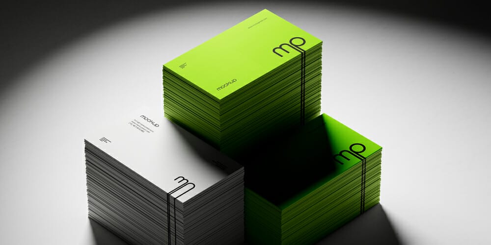 High Contrast Business Card Mockup