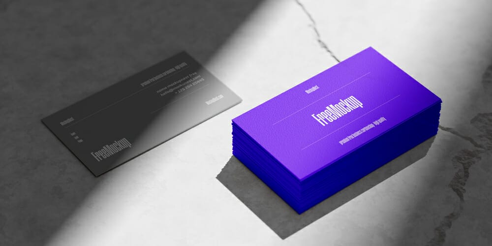 High Contrast Business Card Mockup