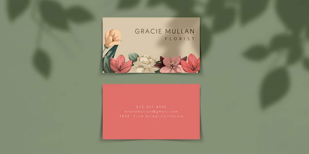 100+ Free Business Card Mockups PSD 186 Horizontal Business Card Mockup