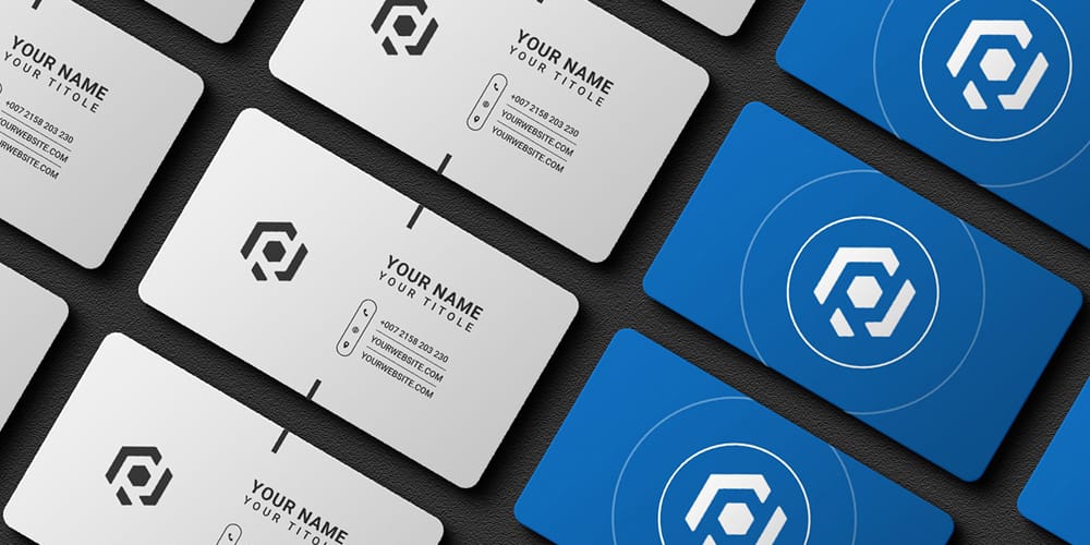 100+ Free Business Card Mockups PSD 155 Identity Card Mockup With Letterpress Effect