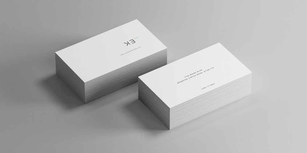 Isometric Business Card Mockup