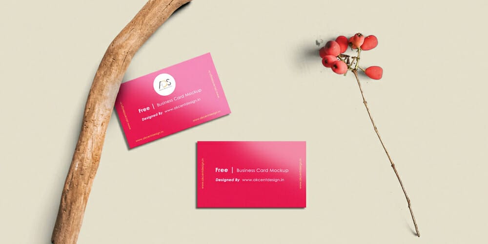 100+ Free Business Card Mockups PSD 787 Light Tone Business Card Mockup