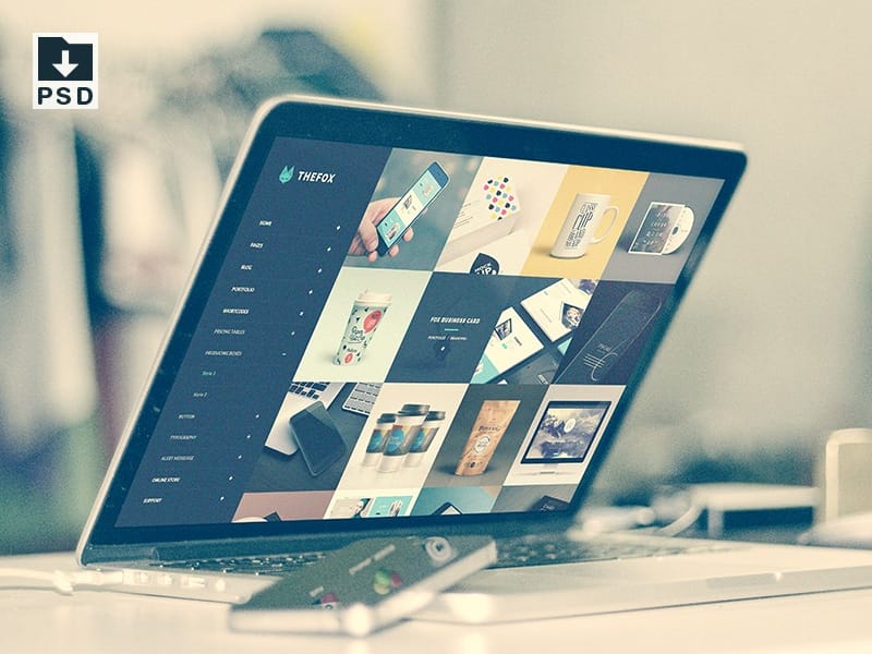 Macbook Pro Retina Mockup PSD