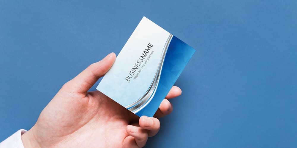 100+ Free Business Card Mockups PSD 423 Man Holding Business Card Mockup Template