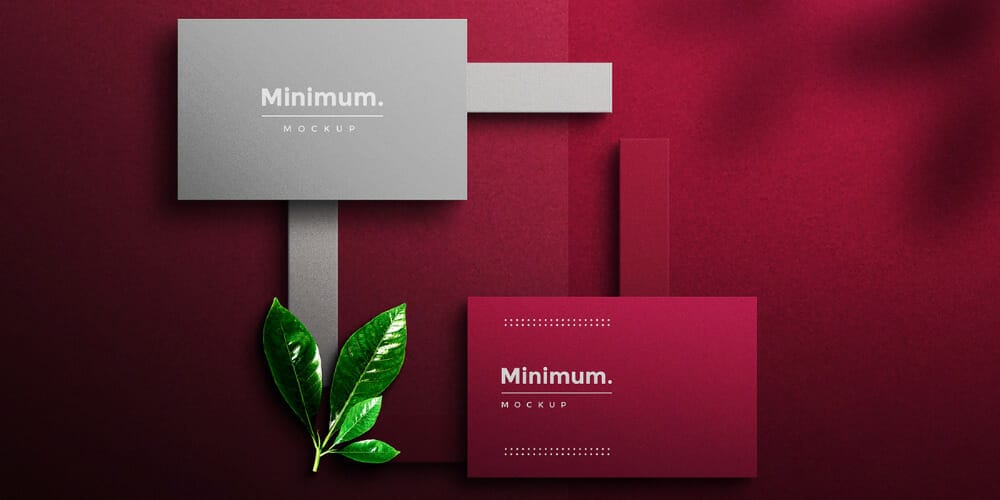 100+ Free Business Card Mockups PSD 180 Minimal Business Card Mockup Design