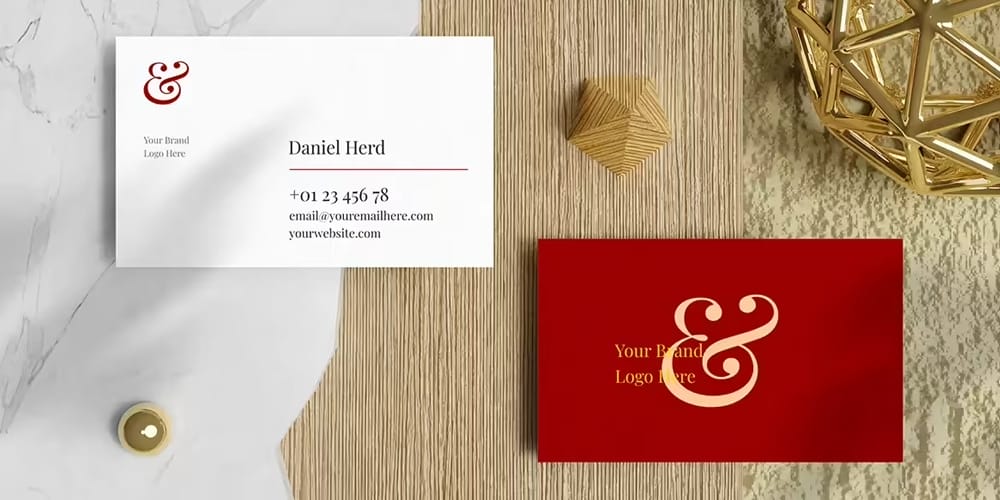 100+ Free Business Card Mockups PSD 694 Minimal-Business-Card