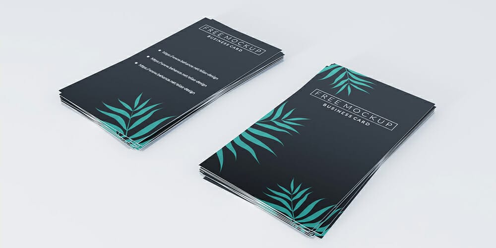 Modern Vertical Business Card Mockup