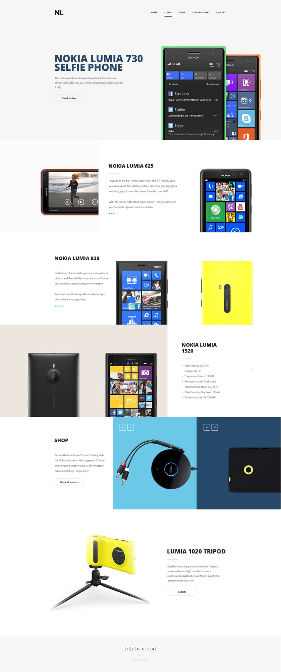 Nokia Lumia Free PSD Template