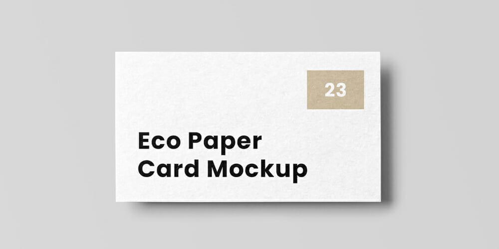 Paper Business Card Mockup