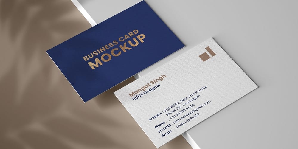 100+ Free Business Card Mockups PSD 117 Personal Business card mockup