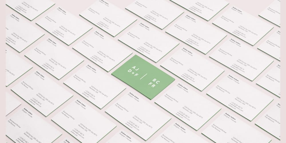 100+ Free Business Card Mockups PSD 1163 Perspective Business Card Mockup