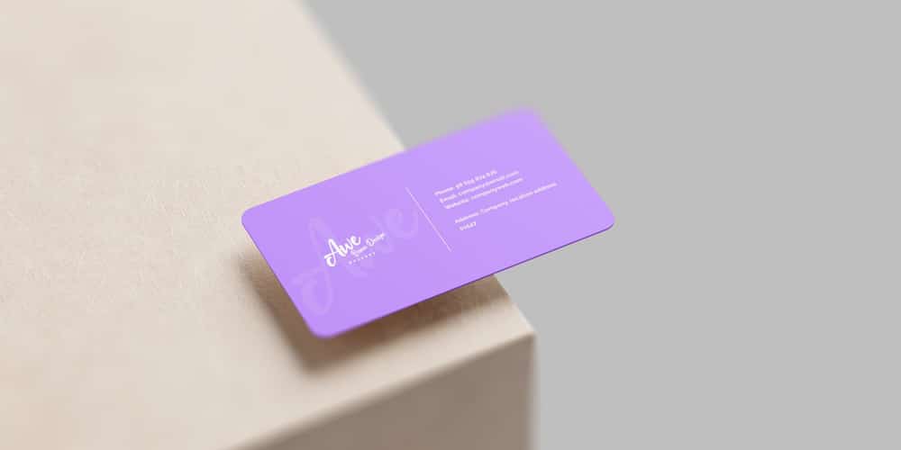 Photo realistic Business card Mockup Scene