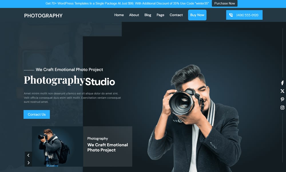 100+ Free Photography WordPress Themes 2024 18 Photography Album