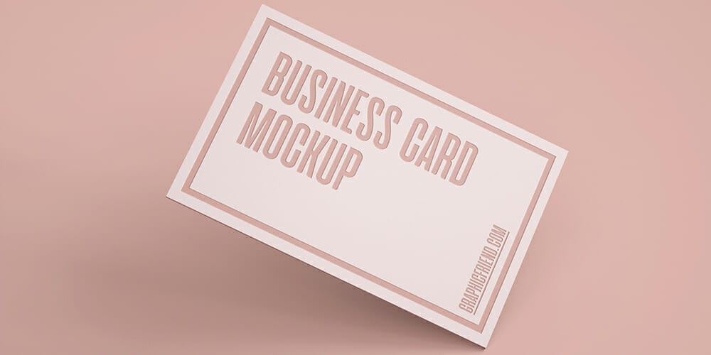 Realistic Business Card Mockup