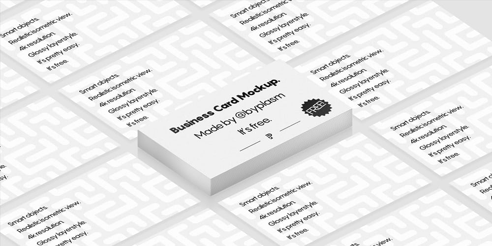 100+ Free Business Card Mockups PSD 234 Realistic Isometric Business Card Mockup
