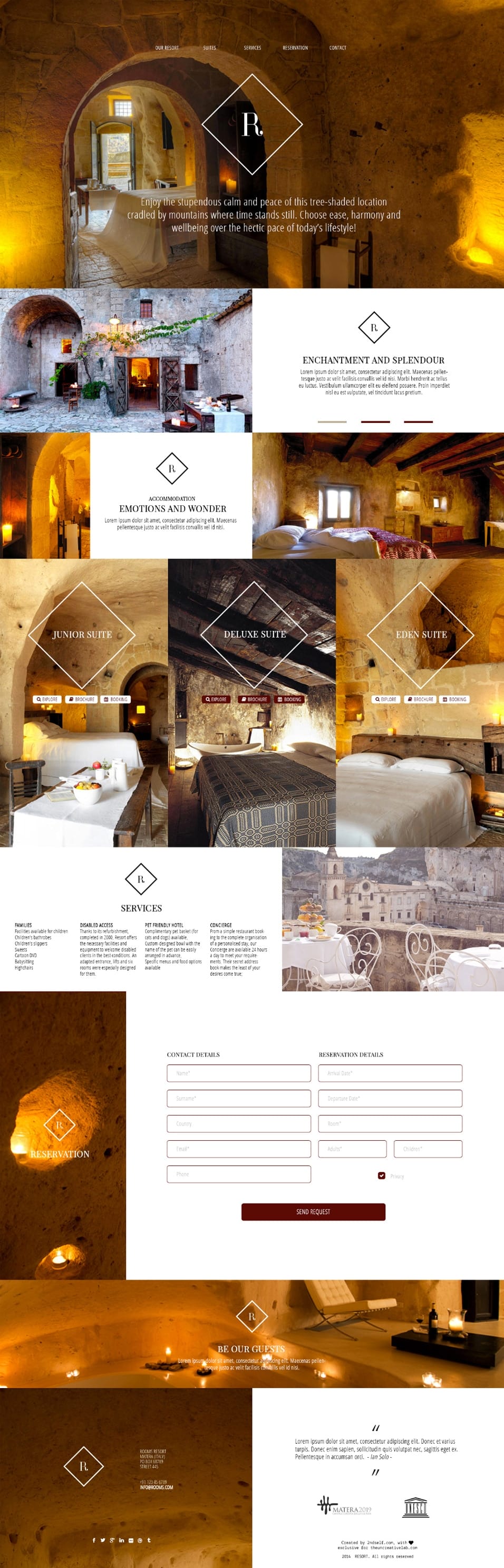 Resort Free PSD Template