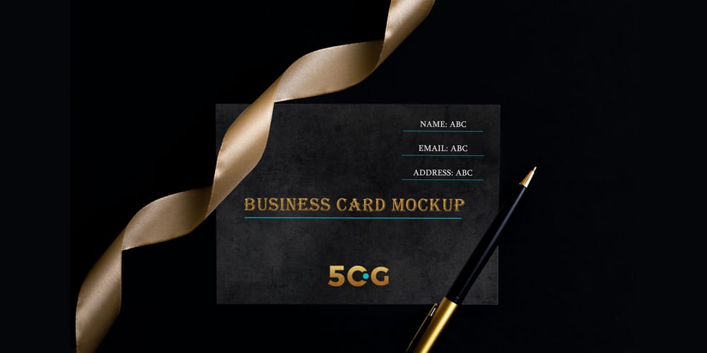 100+ Free Business Card Mockups PSD 170 Retro Style Business Card Mockup
