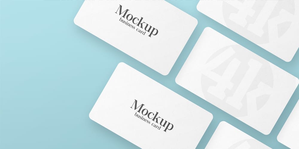 Rounded Business Card Mockup