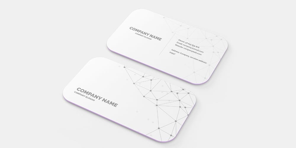 Rounded Corner Business Card Mockup