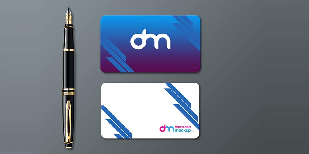 100+ Free Business Card Mockups PSD 574 Rounded Corner Business Card Mockup Template