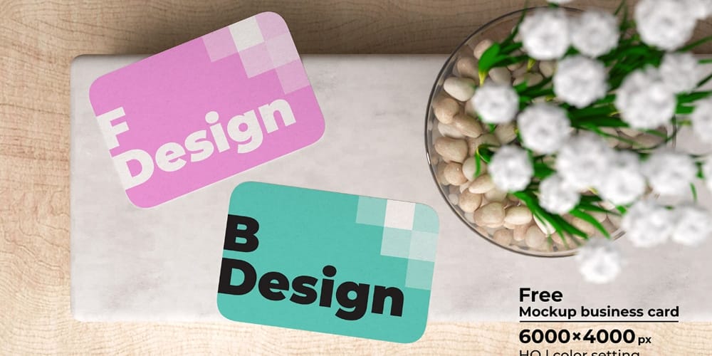 100+ Free Business Card Mockups PSD 86 Rounded corner Business card mockup