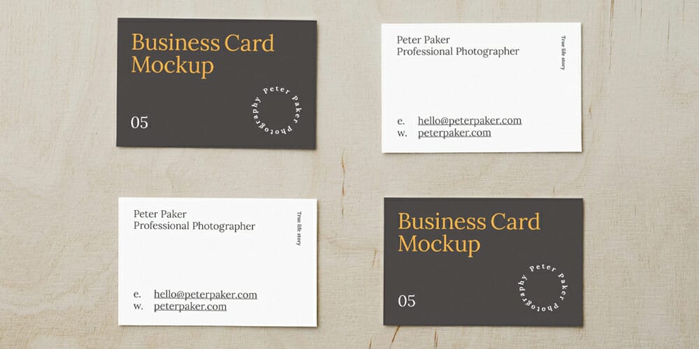 100+ Free Business Card Mockups PSD 435 Scattered Business Card Mockup