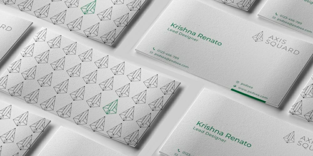 Scattered Business Card Mockup