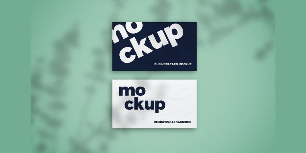 Shadow Overlay Business Card Mockup