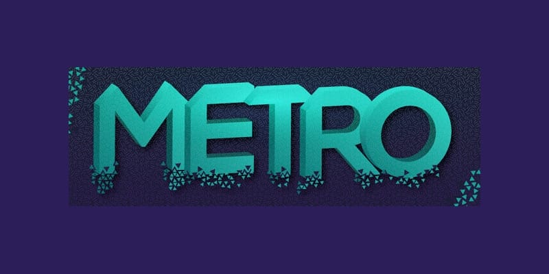 Shattered 3D Geometric Text Effect