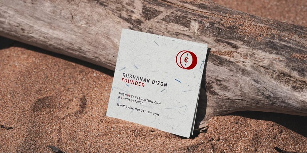 Square Business Card Mockup