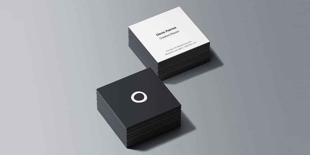 100+ Free Business Card Mockups PSD 254 Square Business Card Stacks Mockup