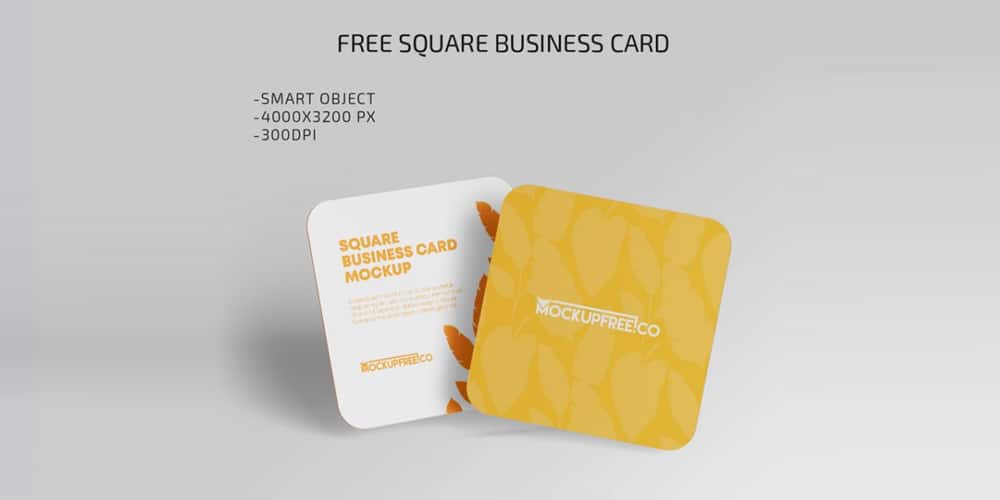 100+ Free Business Card Mockups PSD 237 Square Business Cards Mockup